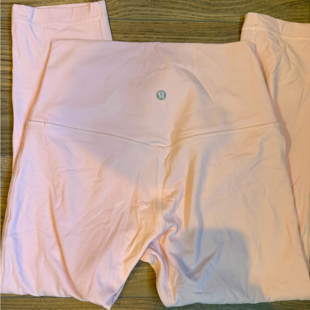 Lululemon high rise crop. 21”. Flush pink. Size 6